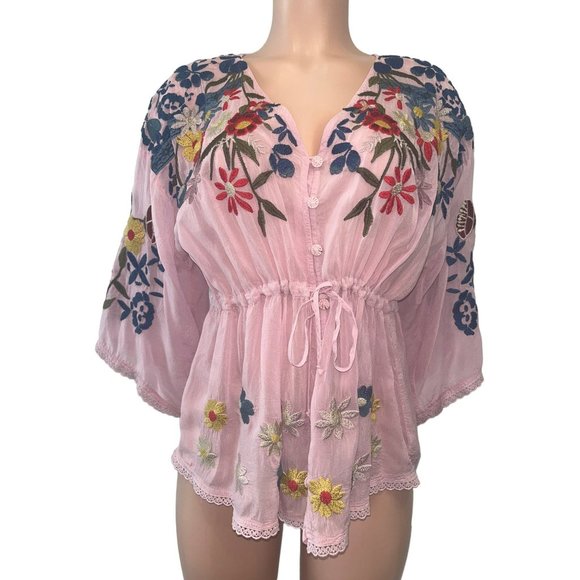 Johnny Was | Tops | Johnny Was Edith Blouse Top Dusty Mauve Pink Small ...
